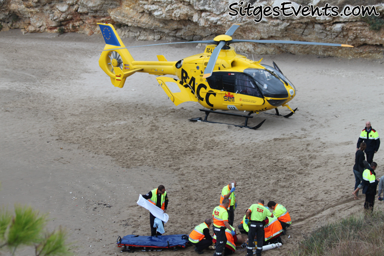 Balmins Beach Sitges Helicopter Rescue