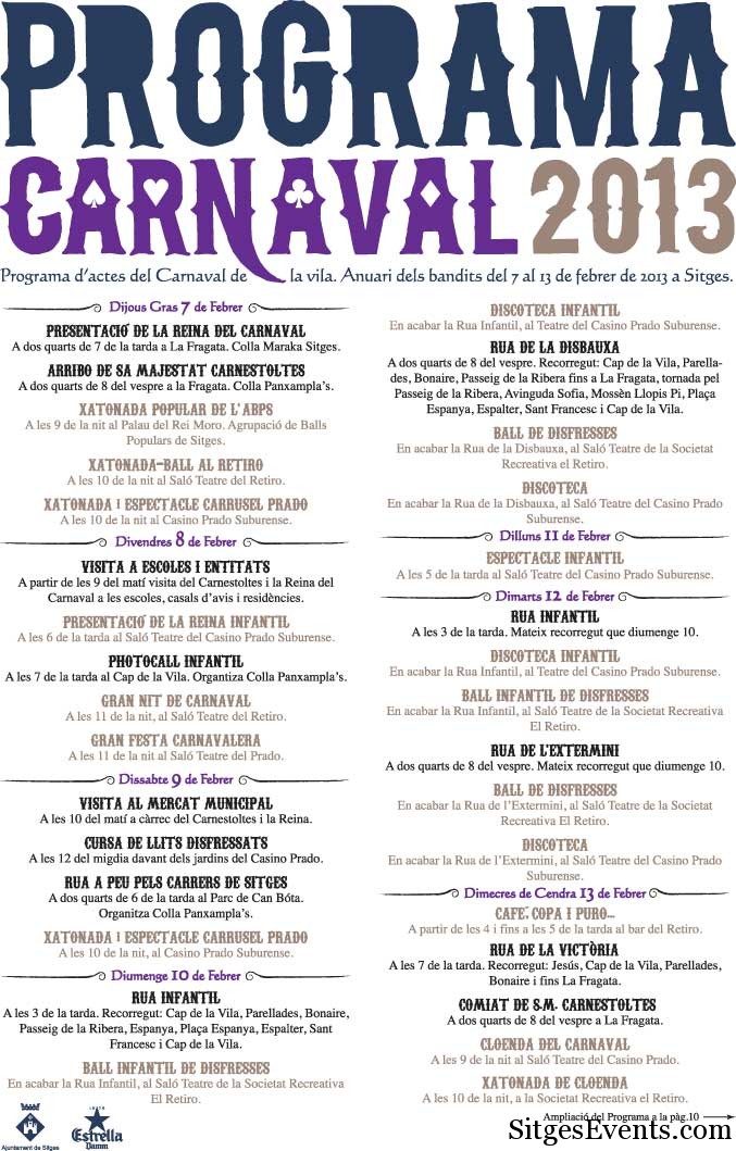 text from Sitges Carnival Guide in English